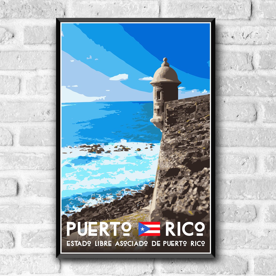 Puerto Rico Vintage Travel Poster, San Juan Retro Art Print - Image 3
