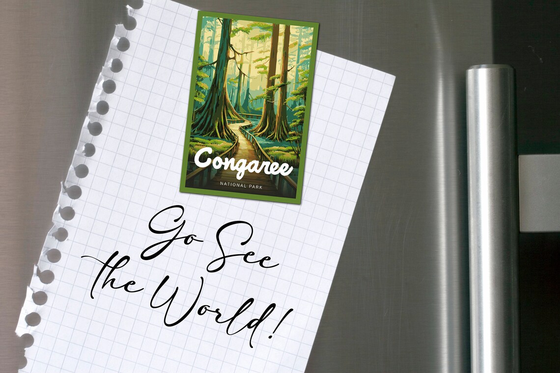 Congaree National Park Vintage Style Travel Poster - Image 2
