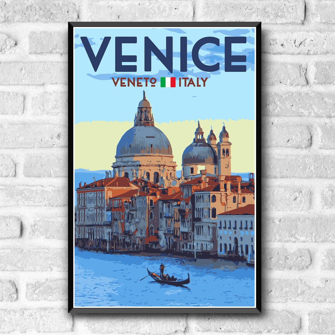 Venice Vintage Style Travel Poster, Italy Retro Art Print - Image 3