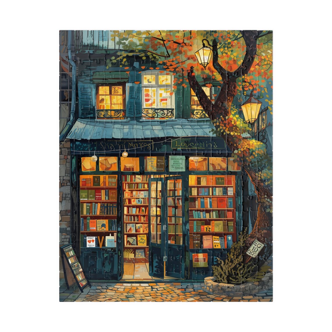 Hidden Book Shop Impressionist Style Art Print - Image 3