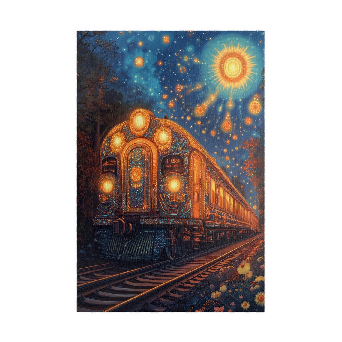 Celestial Train Jigsaw Puzzle Gift For Holidays Birthdays Get Well And Nursing Homes Tech Free Activity Fun - Image 3