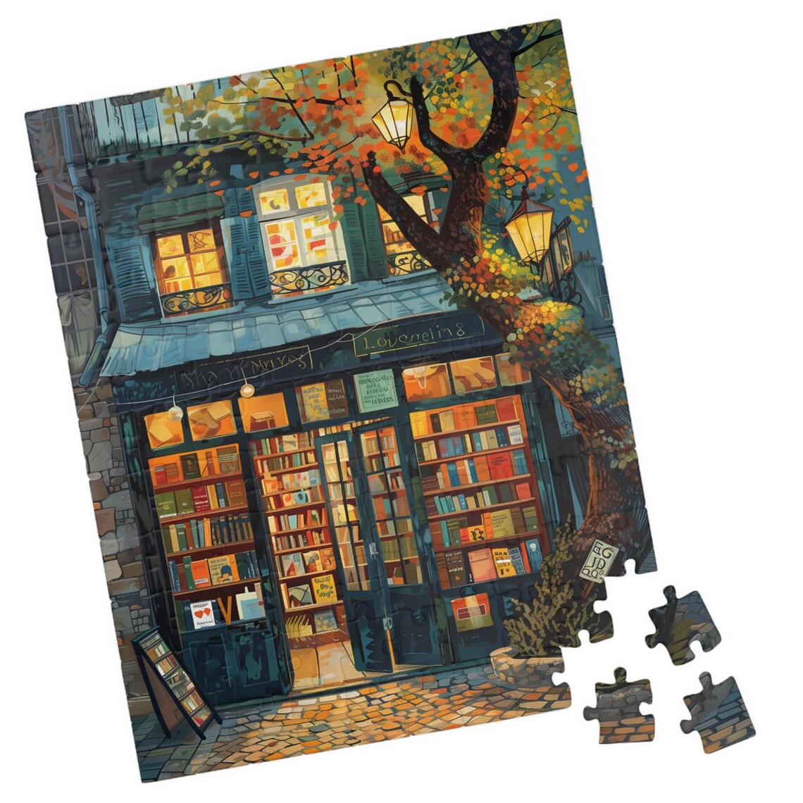 Hidden Book Shop Impressionist Style Art Print - Image 6