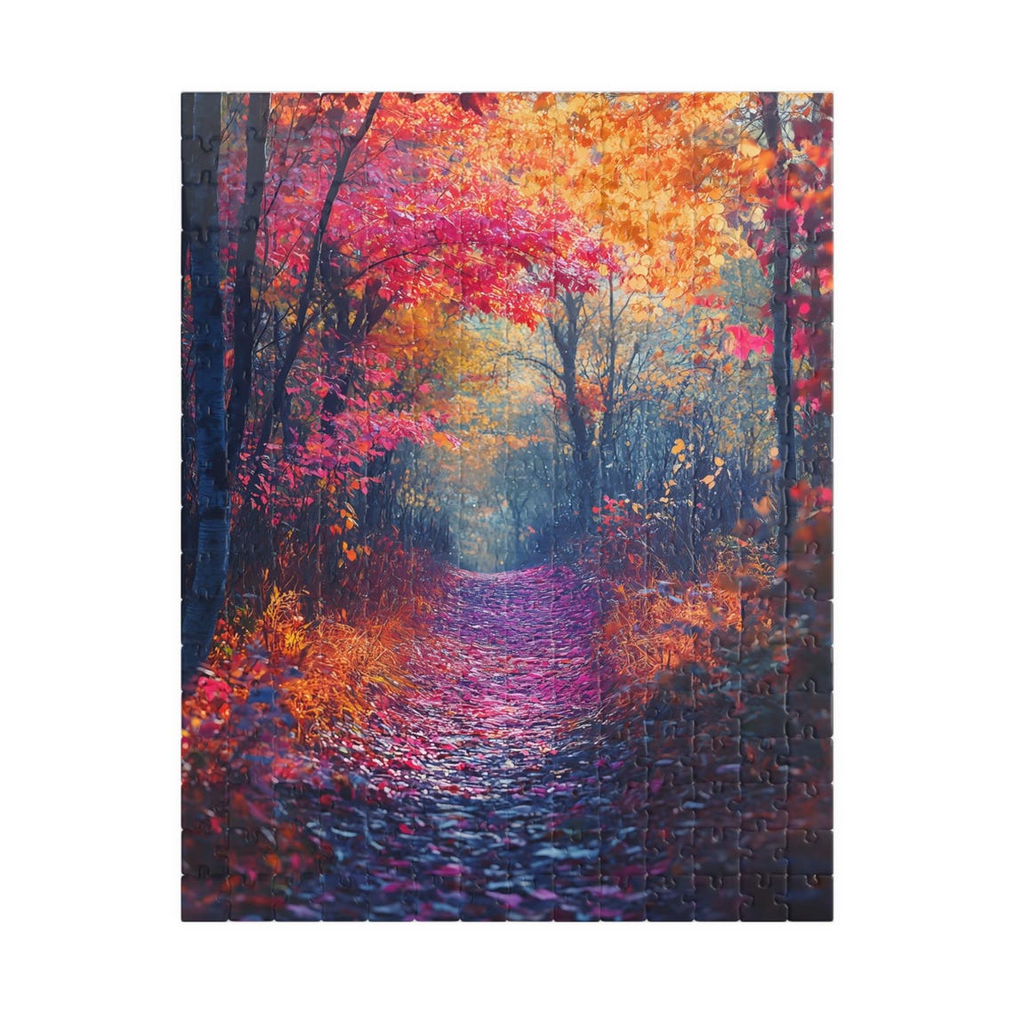 Colorful Autumn Forest Path Fall Foliage Landscape Nature Poster - Image 5