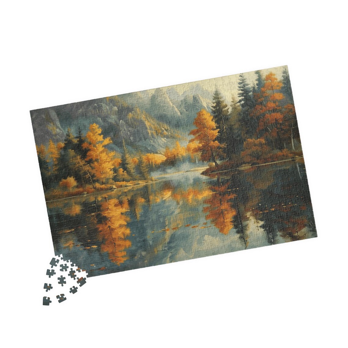 Mountain Lake In Fall Art Print, Autumn Landscape - Image 4