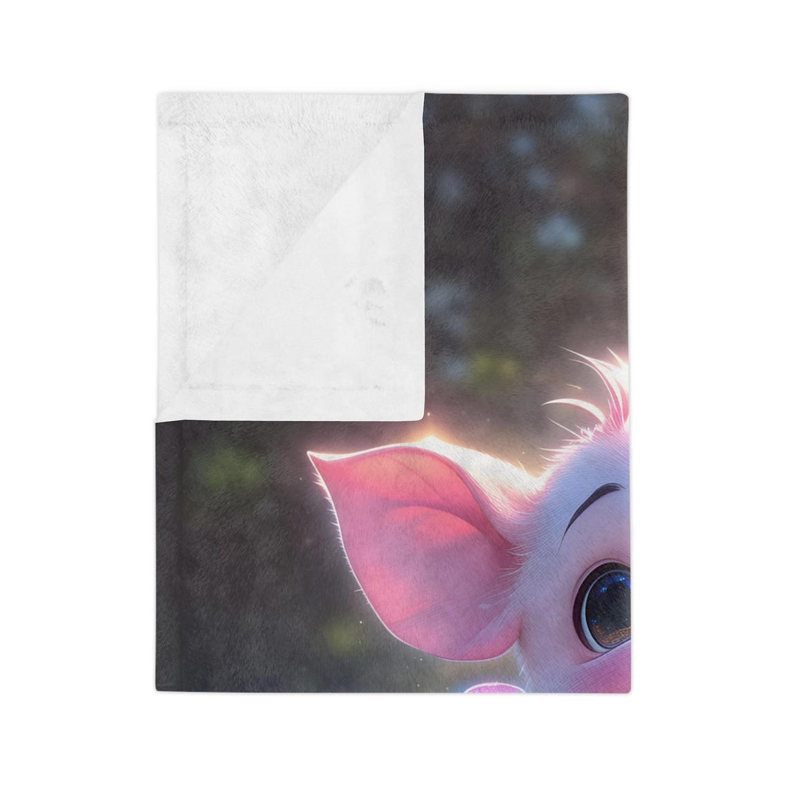 Tiny Pink Piglet with Iridescent Fairy Wings in the Forest Poster - Image 3