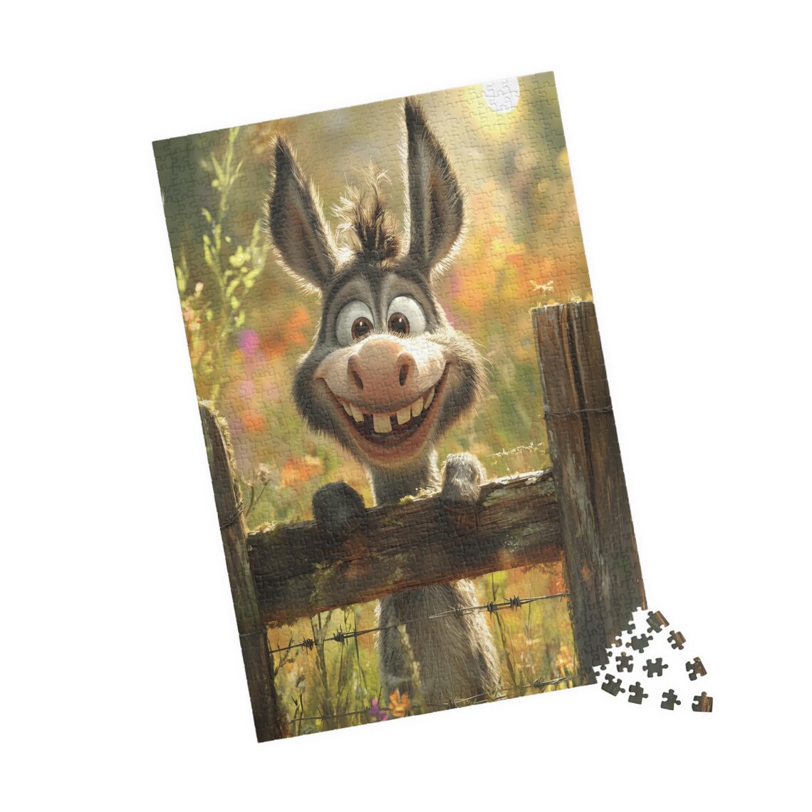 Happy Donkey In A Field, Fun Farm Animal Puzzle - Image 4