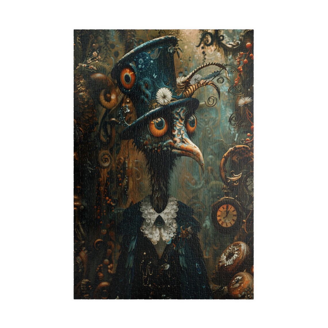 Steampunk Crow in Top Hat Pocket Watch Gothic Bird Witchy Poster - Image 3
