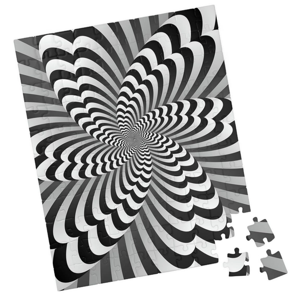 Twisted Challenging Optical Illusion Jigsaw Puzzle Great Gift For Holidays Birthdays Get Well And Nursing Homes Fun Tech Free Activity