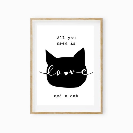 Cat Love Poster Print, All You Need Is Love