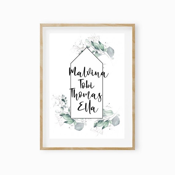 Family Picture Family Gift Family Gift Family Typoposter Family Birthday Gift Family Poster Personalized