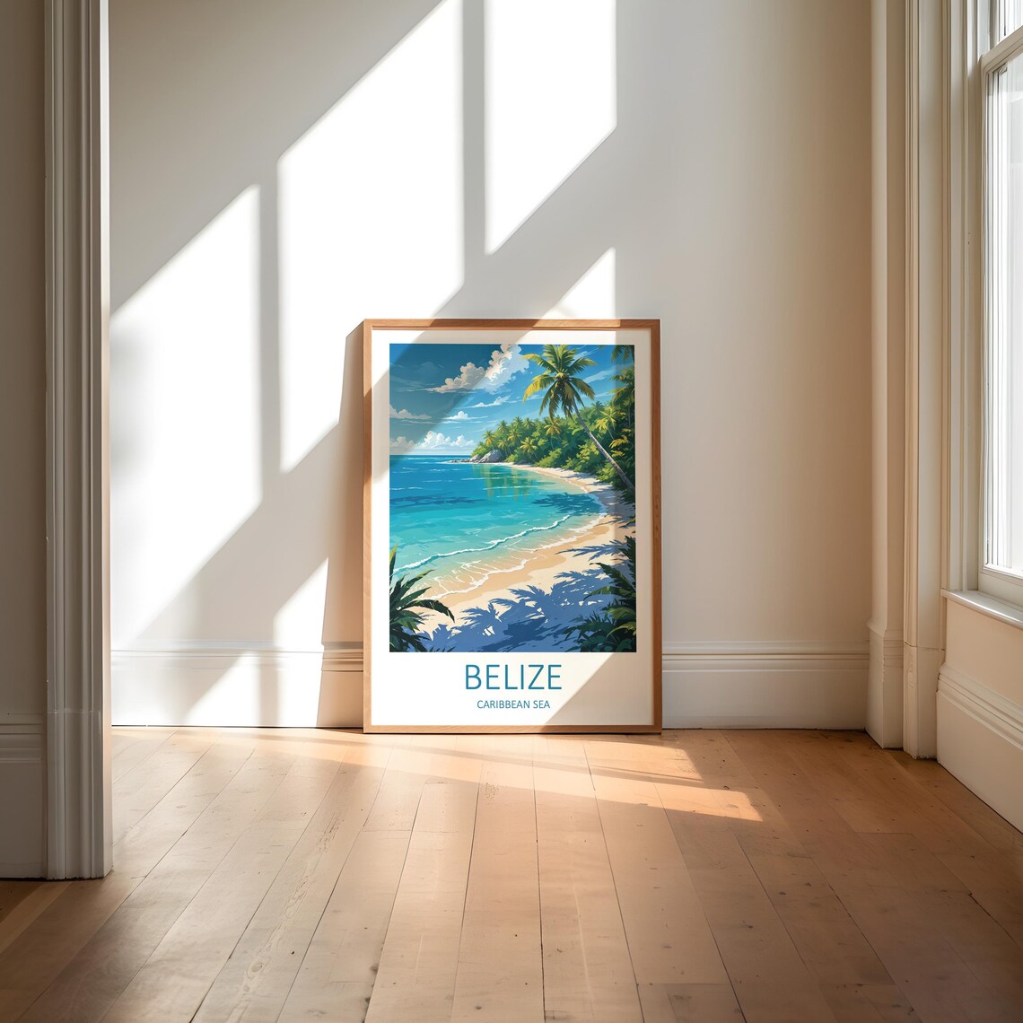 Belize Caribbean Sea Turquoise Beach Palm Cove Paradise Poster - Image 6