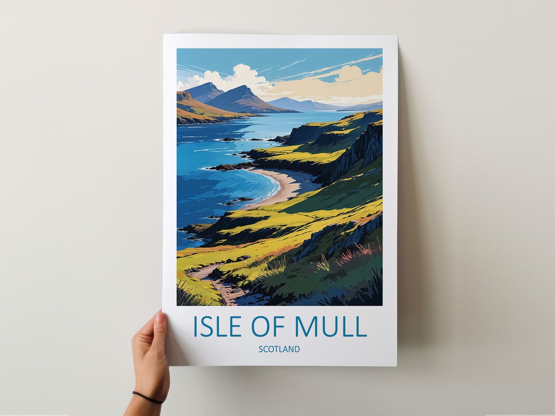 Isle Of Mull Print Scottish Islands Scottish Prints Isle Of Mull Poster Scotland Travel Print Scottish Gifts Scotland Art Print - Image 5