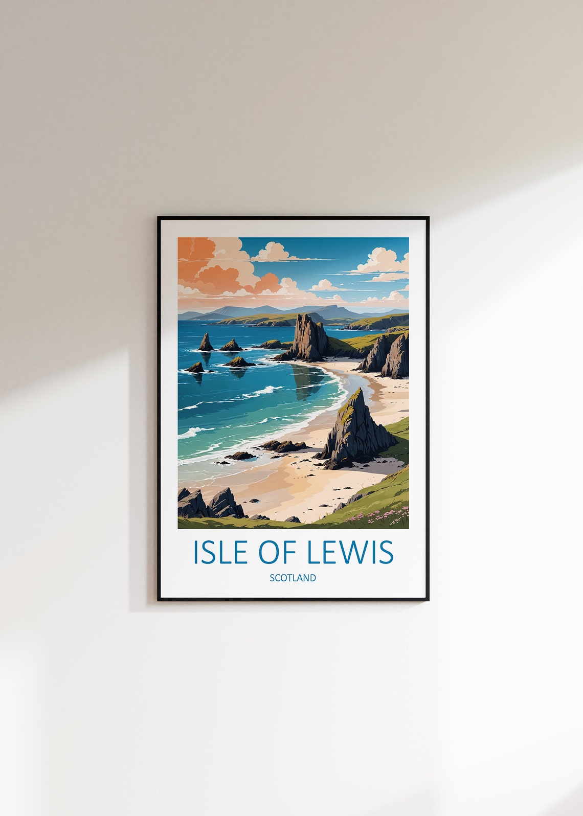 Isle Of Lewis Print Scotland Travel Print Scottish Prints Isle Of Lewis Poster Lewis Wall Art Print Scottish Gifts Scotland Art Print - Image 2