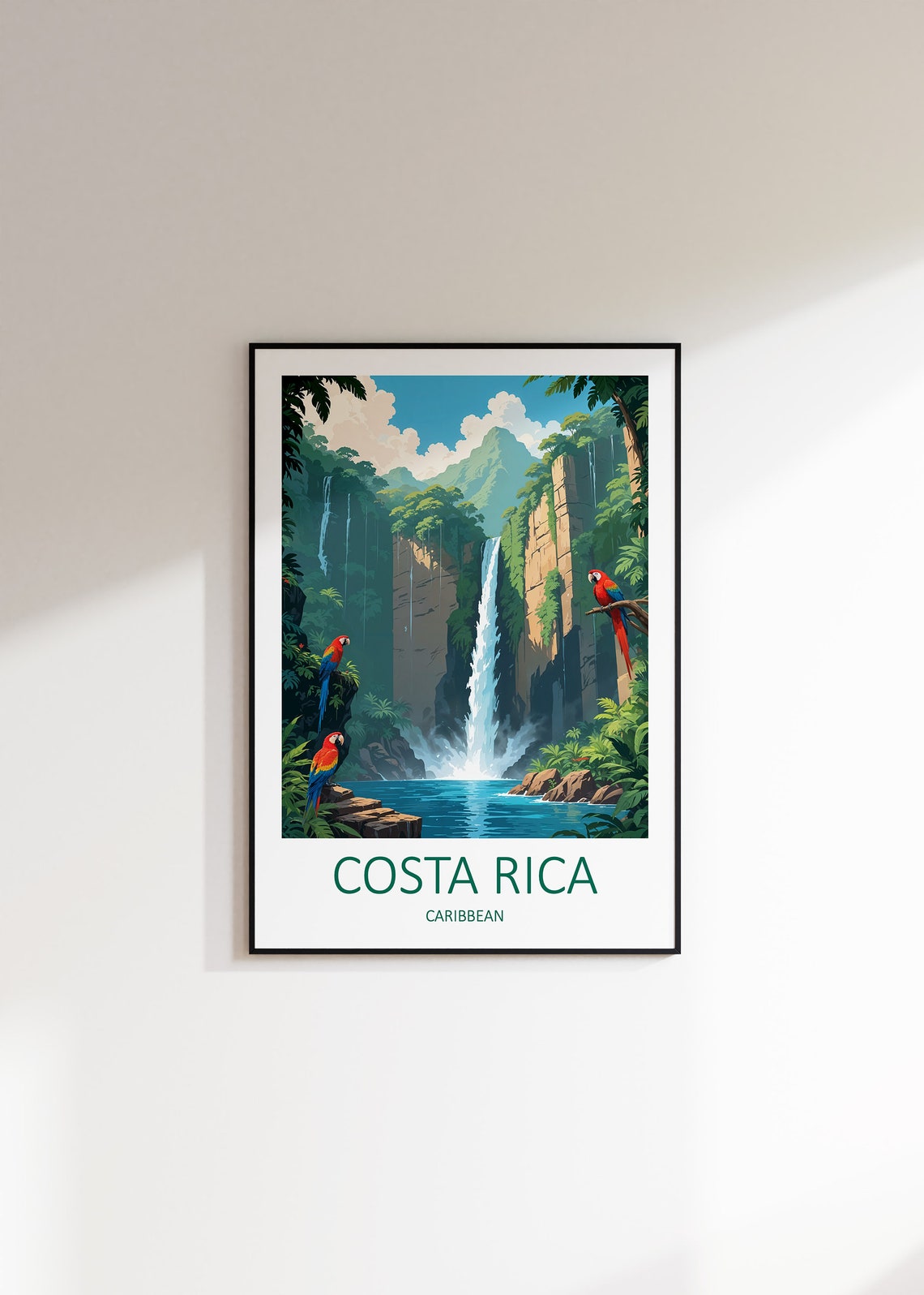 Costa Rica Print Caribbean Wall Art Caribbean Gifts Costa Rica Art Print Travel Gift Tropical Print Caribbean Travel Print Costa Rica - Image 3