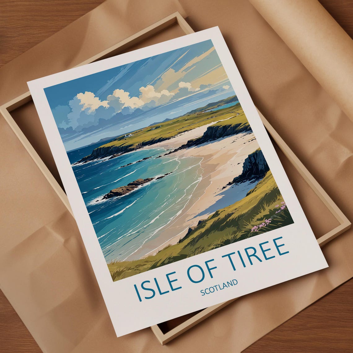 Isle Of Tiree Scotland Turquoise Coastline and Sandy Beach Poster - Image 4