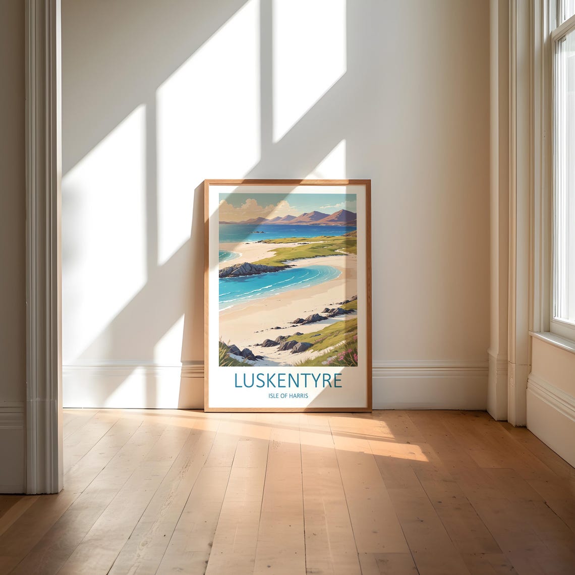 Luskentyre Isle Of Harris White Sand Beach Turquoise Travel Poster - Image 5