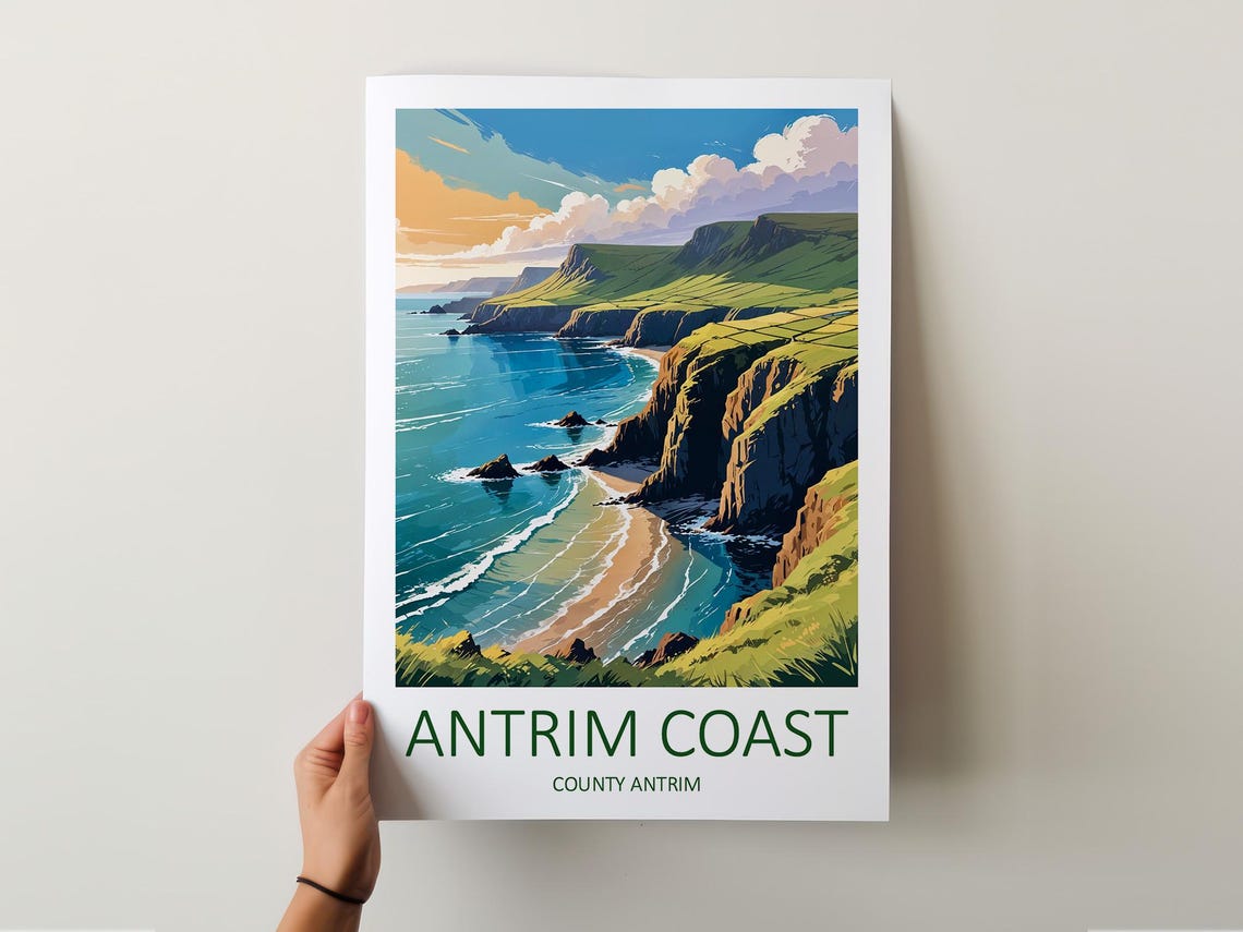Antrim Travel Print Wall Art Ireland Home Decor County Antrim Poster Northern Ireland Travel Gift Art Lover Irish Prints Coastal Landscape - Image 5
