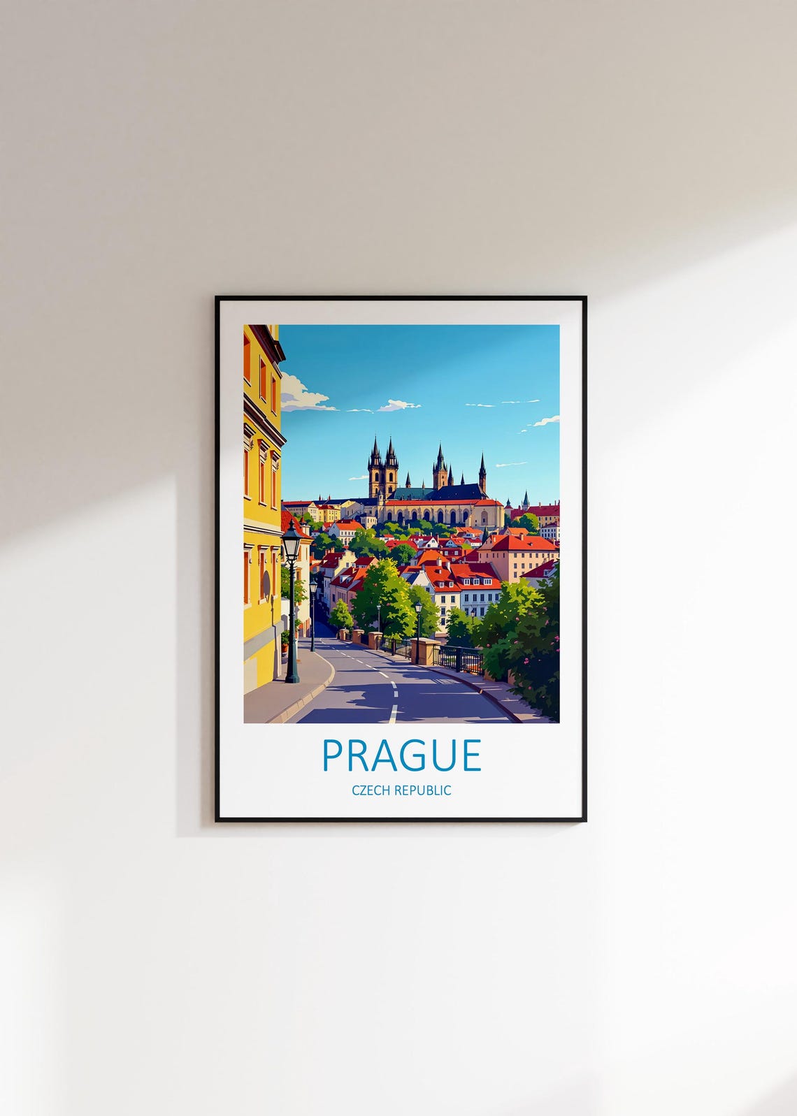 Prague Print Travel Wall Art Prague Poster Czech Republic European City Print Prague Travel Print Gallery Wall Art Prague Wall Art - Image 2