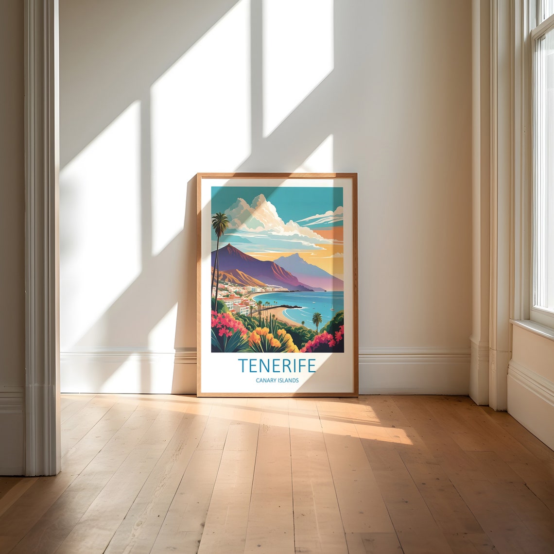 Tenerife Print Tenerife Poster Tenerife Wall Art Tenerife Travel Print Canary Islands Poster Spain Print Travel Gift Tenerife Art - Image 6