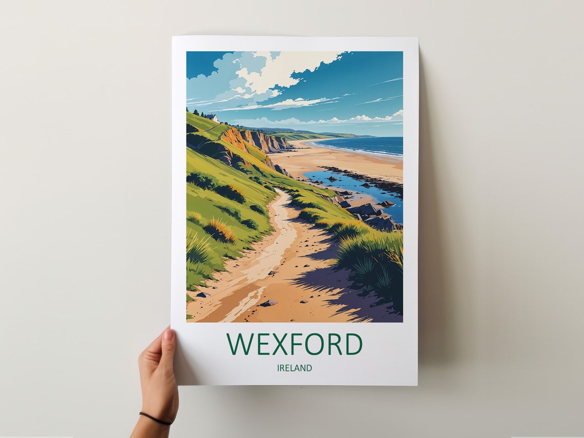 Wexford Print Wexford Travel Print Ireland Print Wexford Poster Ireland Gifts Ireland Wall Art Republic Of Ireland Travel Art Poster - Image 5