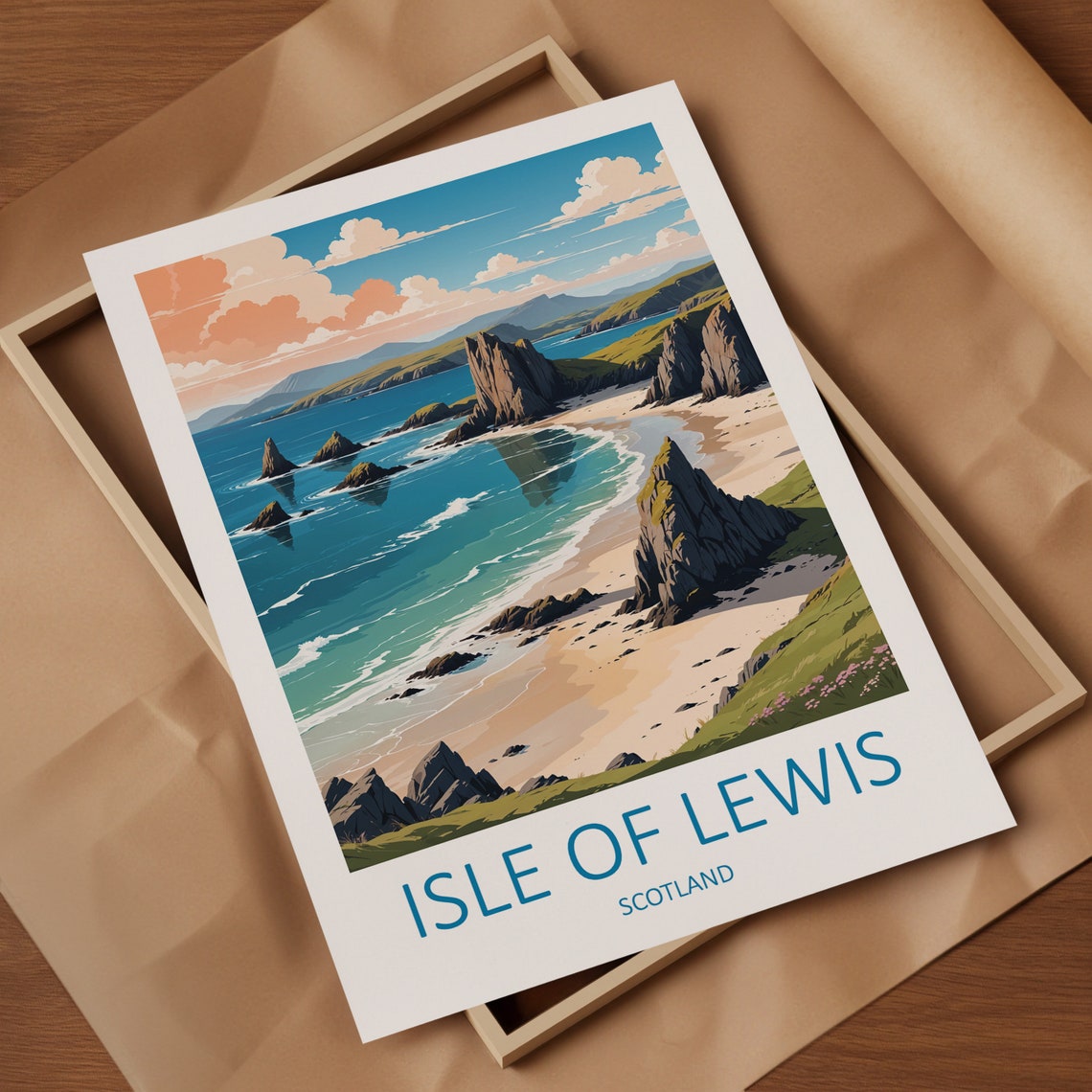 Isle Of Lewis Print Scotland Travel Print Scottish Prints Isle Of Lewis Poster Lewis Wall Art Print Scottish Gifts Scotland Art Print - Image 4