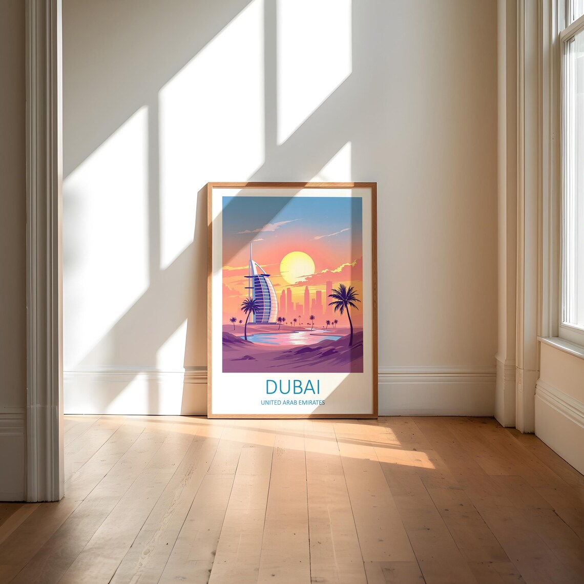 Dubai Burj Al Arab Sunset Skyline United Arab Emirates Poster - Image 6