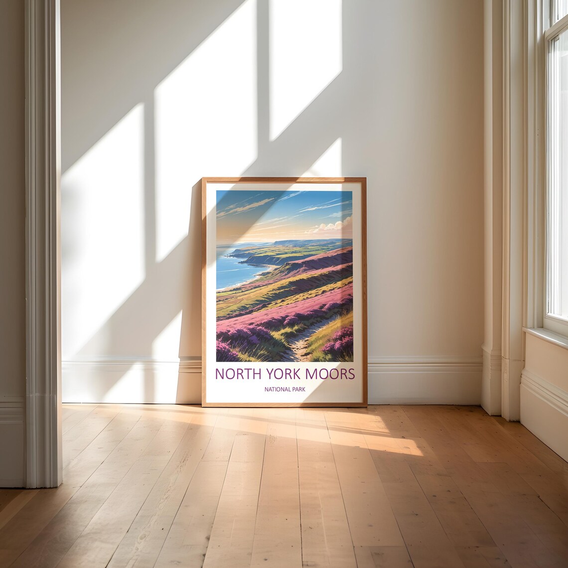 North York Moors National Park Heather Hills Coast Travel Poster - Image 6