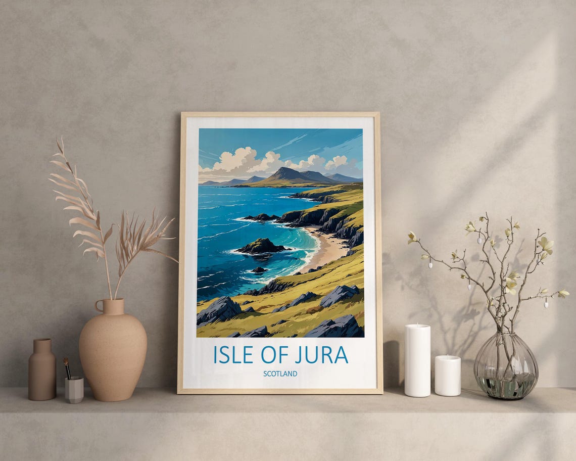 Isle Of Jura Travel Print Wall Art Jura Home Decor Wall Art Lover Gift Scottish Islands Wedding Gift Honeymoon Scotland Poster Jura Art - Image 2