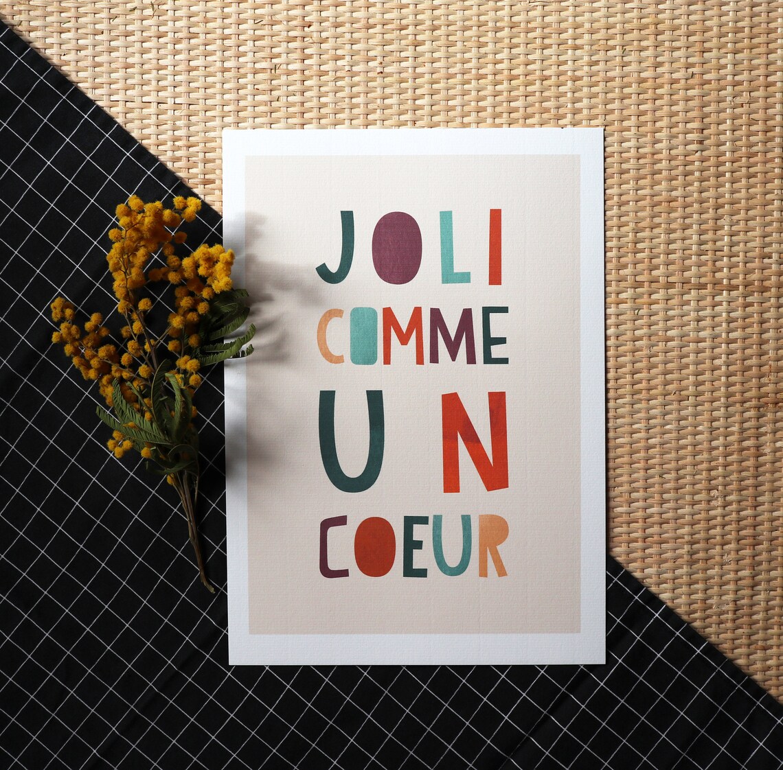 Jolie As A Heart Watercolor Children's Poster