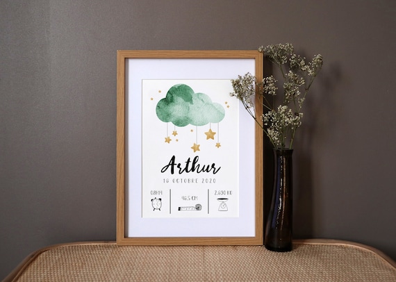 Personalized Birth Poster Rain Of Stars, Poster