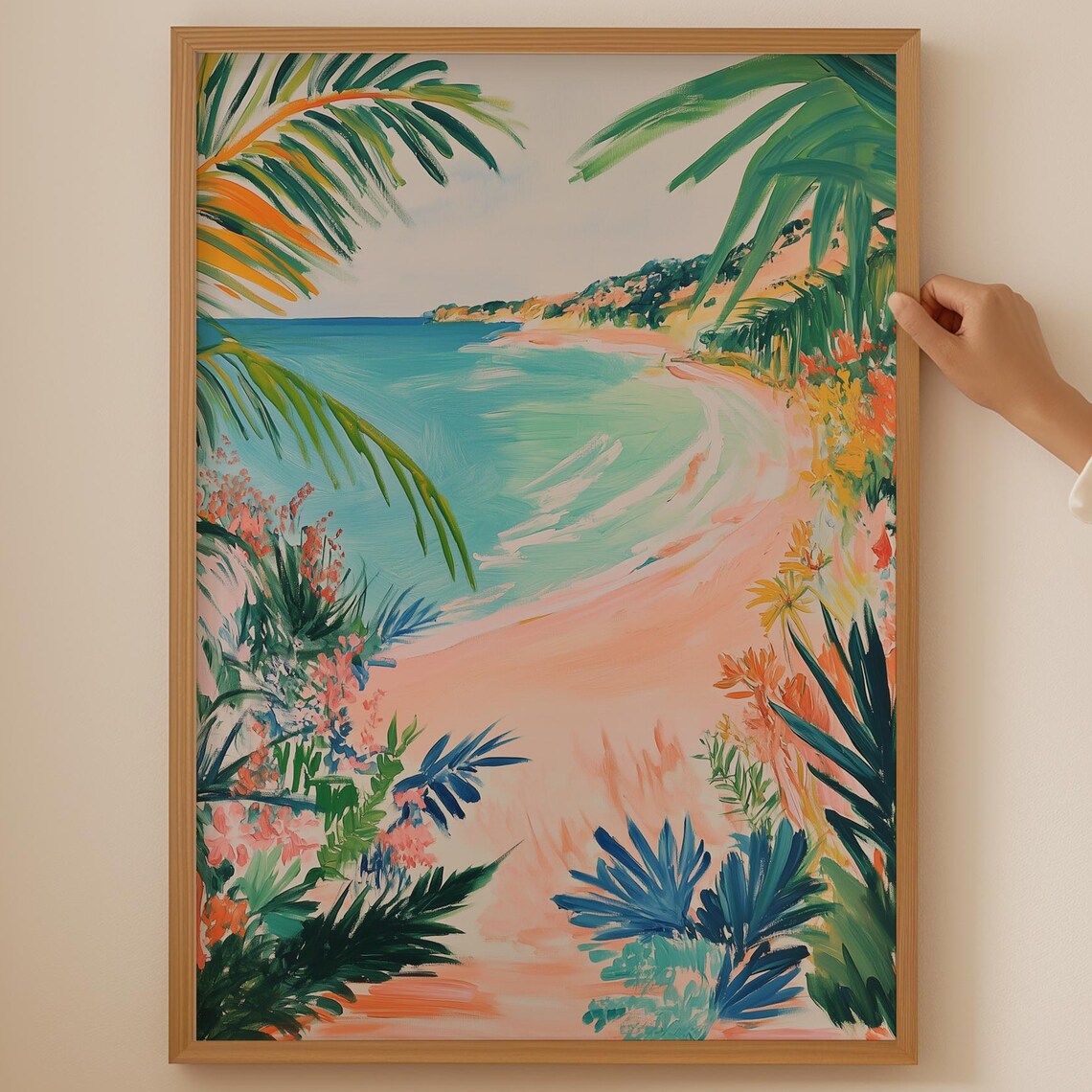 Italian Beachy Botanical Poster, Kitchen Decor