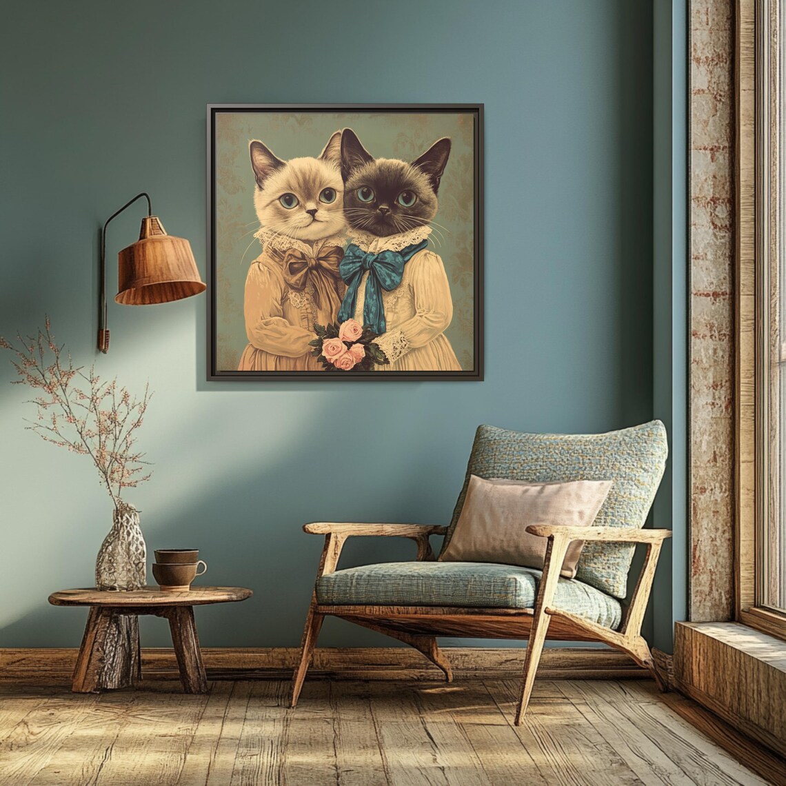 Charming Cat Vintage Style Cat Lovers Gift - Image 3