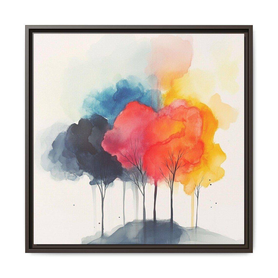 Abstract Colorful Tree, Watercolor Nursery Decor - Image 5