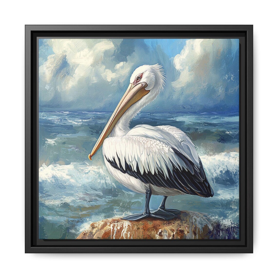 Vintage Style Abstract Pelican, Coastal Bird Art Print - Image 5