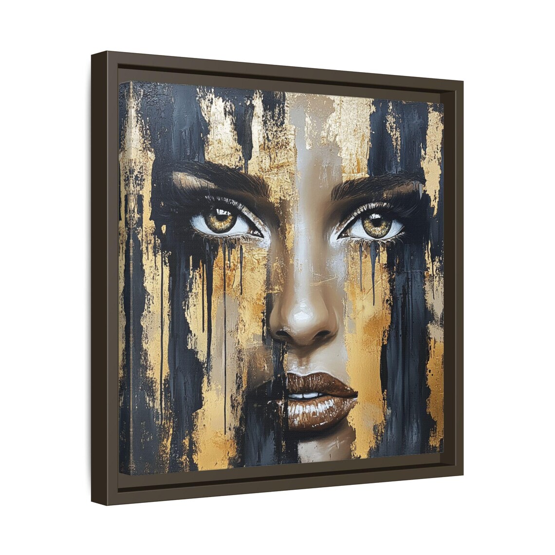 Art Nouveau Abstract Face, Modern Art Gift - Image 3