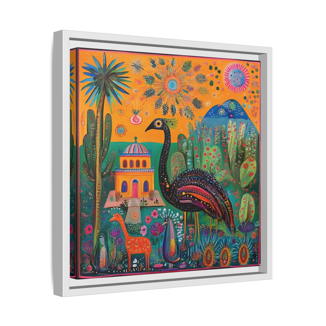 Mexican Folk Art Birds and Botanical, Boho Art Print - Image 4