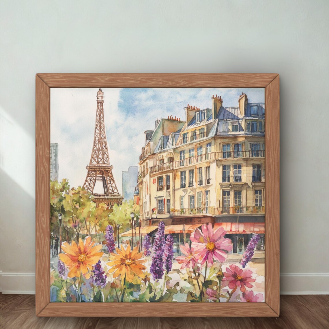 Paris Cityscape Watercolor Abstract Art Print