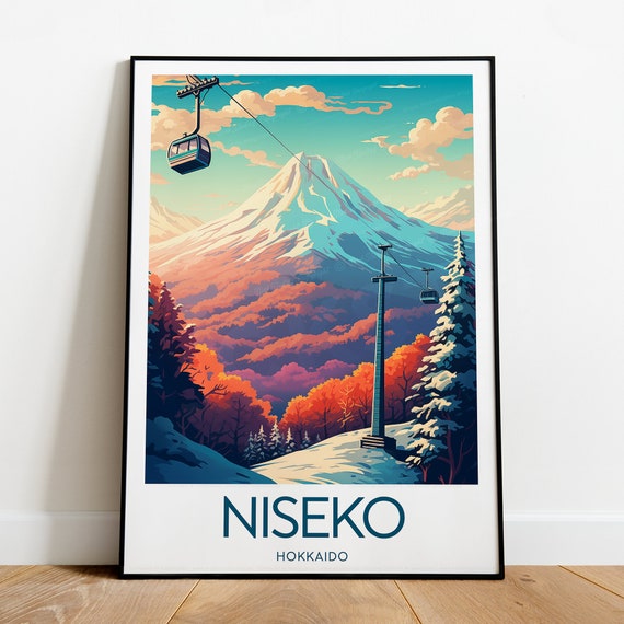 Niseko Ski Print Hokkaido Niseko Poster Wedding Gift Birthday