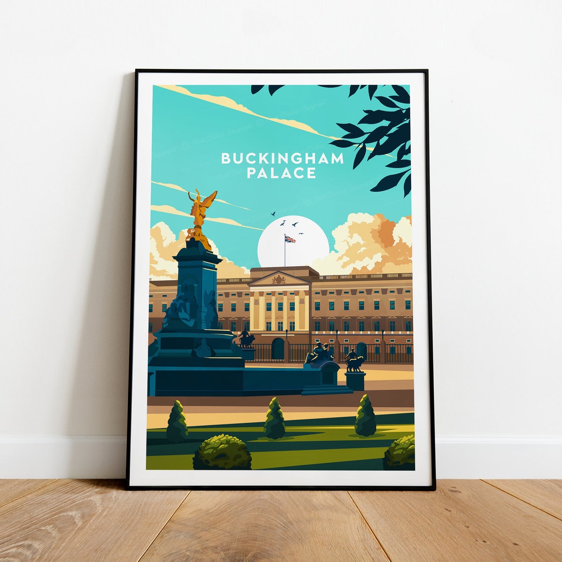 Buckingham Palace London Royal Residence Memorial View Poster