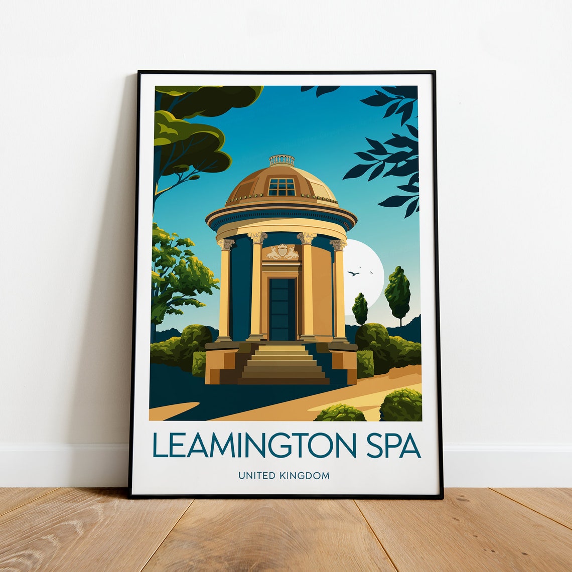 Leamington Spa Garden Temple Classical Pavilion UK Scene Poster