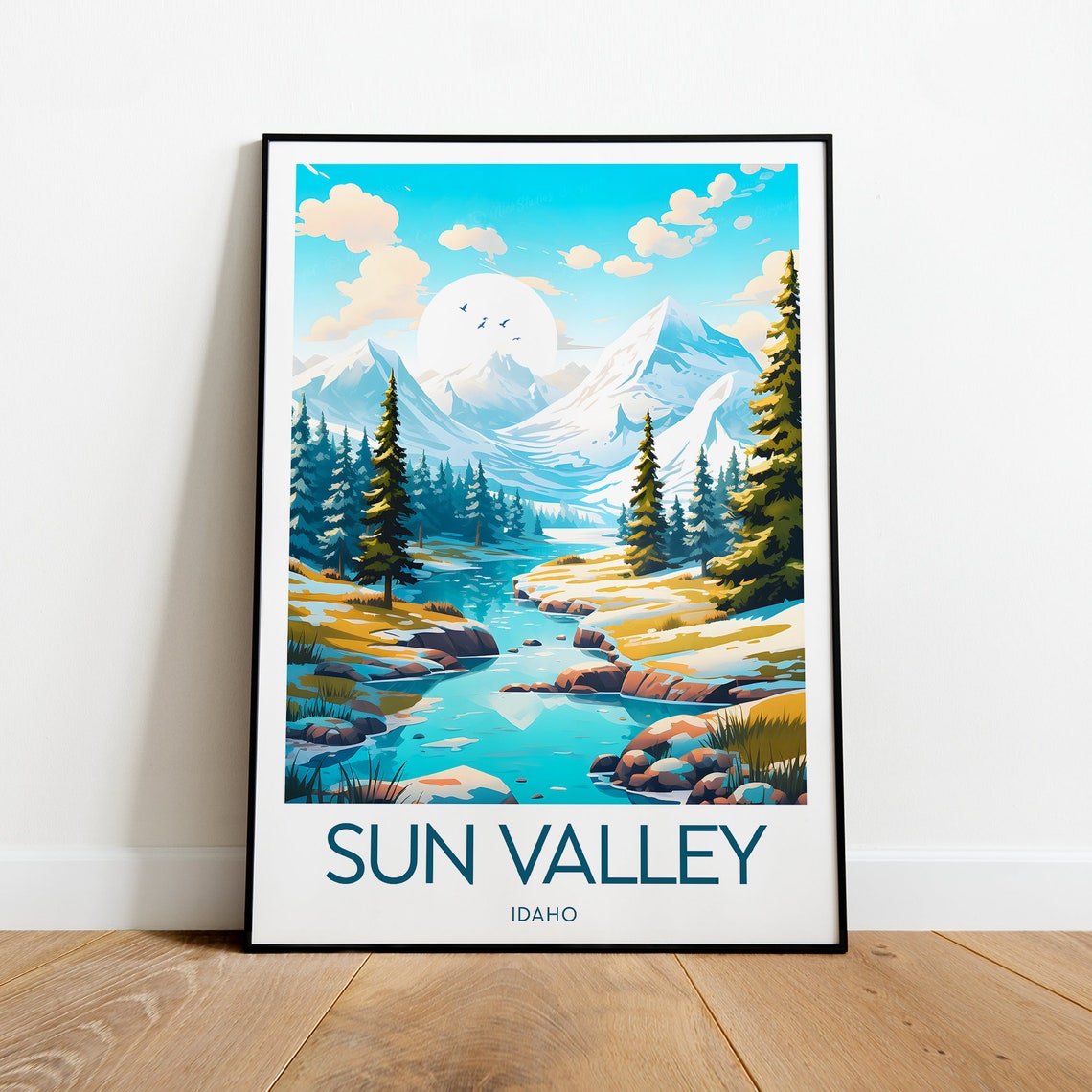 Sun Valley Travel Print Idaho Sun Valley Ski Poster Sun Valley Print Wedding Gift - Image 2