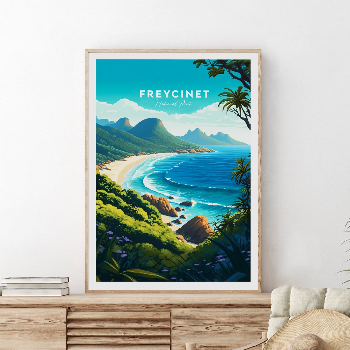 Freycinet National Park Turquoise Beach and Granite Peaks Poster - Image 2