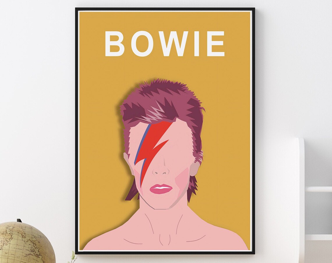 David Bowie Music Poster, Rock Music Art Print - Image 3