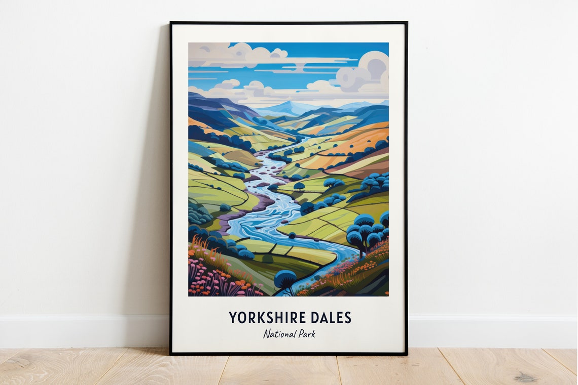Yorkshire Dales National Park Travel Print Wall Art Yorkshire Dales National Park City Print Yorkshire Dales National Park Travel Gift