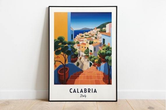 Calabria Italy Travel Poster, City Travel Print