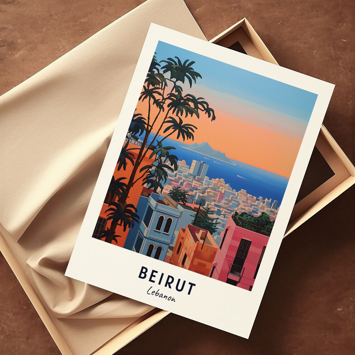 Beirut Lebanon Travel Poster, City Print - Image 3