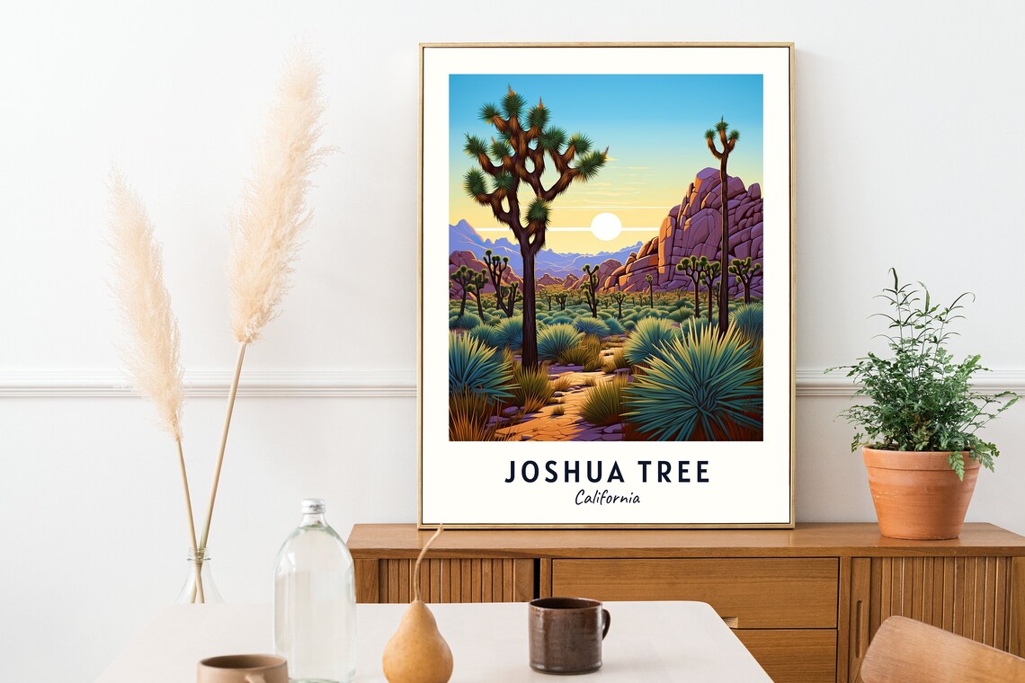 Joshua Tree California Travel Poster, Park Gift Print - Image 2