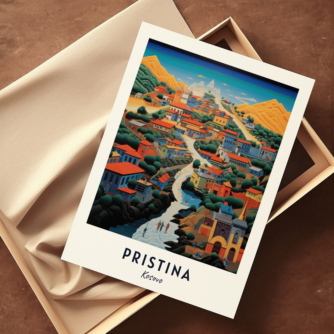 Kosovo Museum Travel Print Wall Art Pristina Kosovo City Print Kosovo Museum Travel Gift Kosovo Museum Poster - Image 3