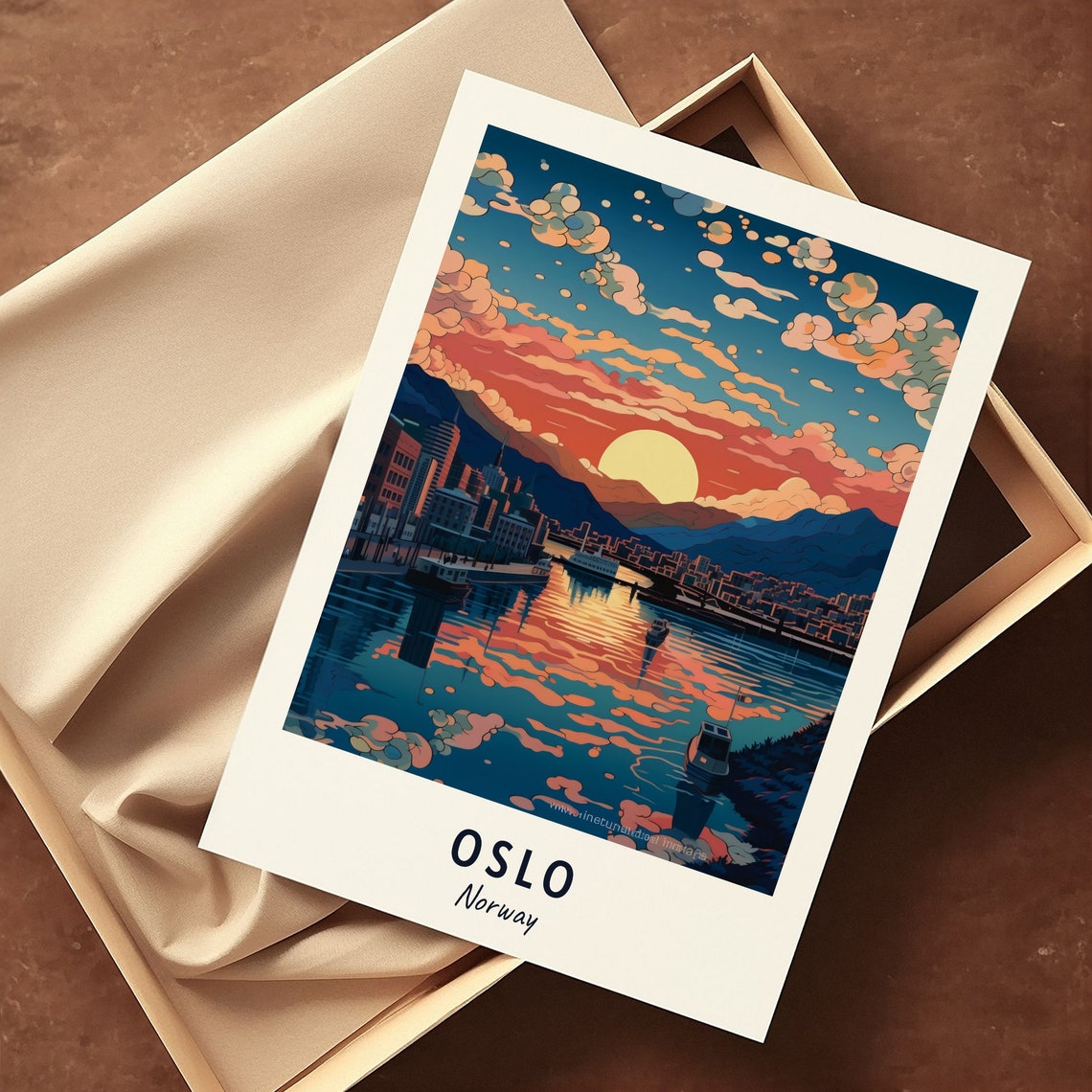 Oslo Travel Print Wall Art Oslo Norway City Print Oslo Travel Gift Oslo City Poster Travel Gift Oslo Home Decor - Image 3