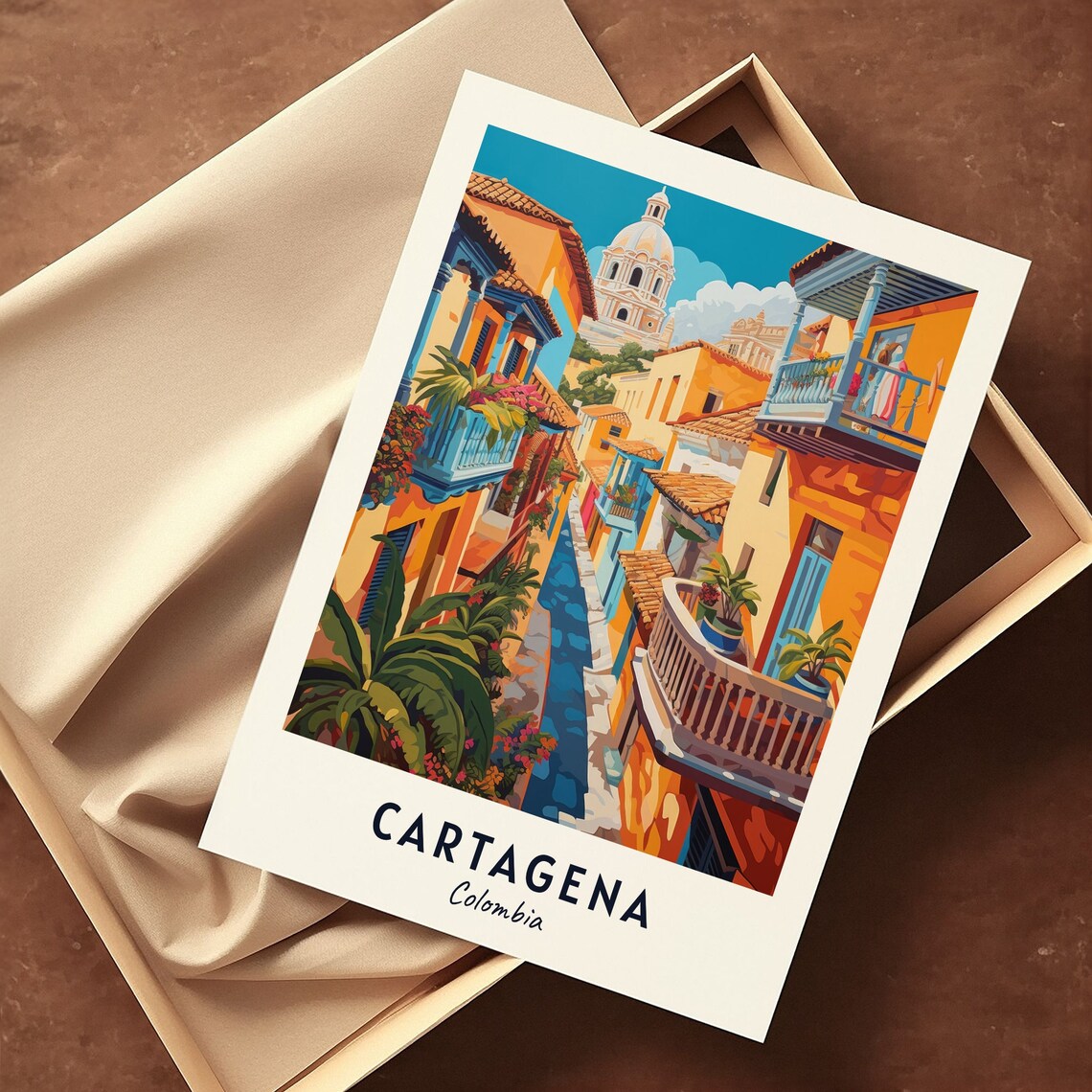 Cartagena Colombia Travel Poster, City Print - Image 3